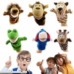 COSHAYSOO Hand Puppets Animal Friends Deluxe Kids with Working Mouth Pack of 6 for Imaginative Play  B07JFJRRDG